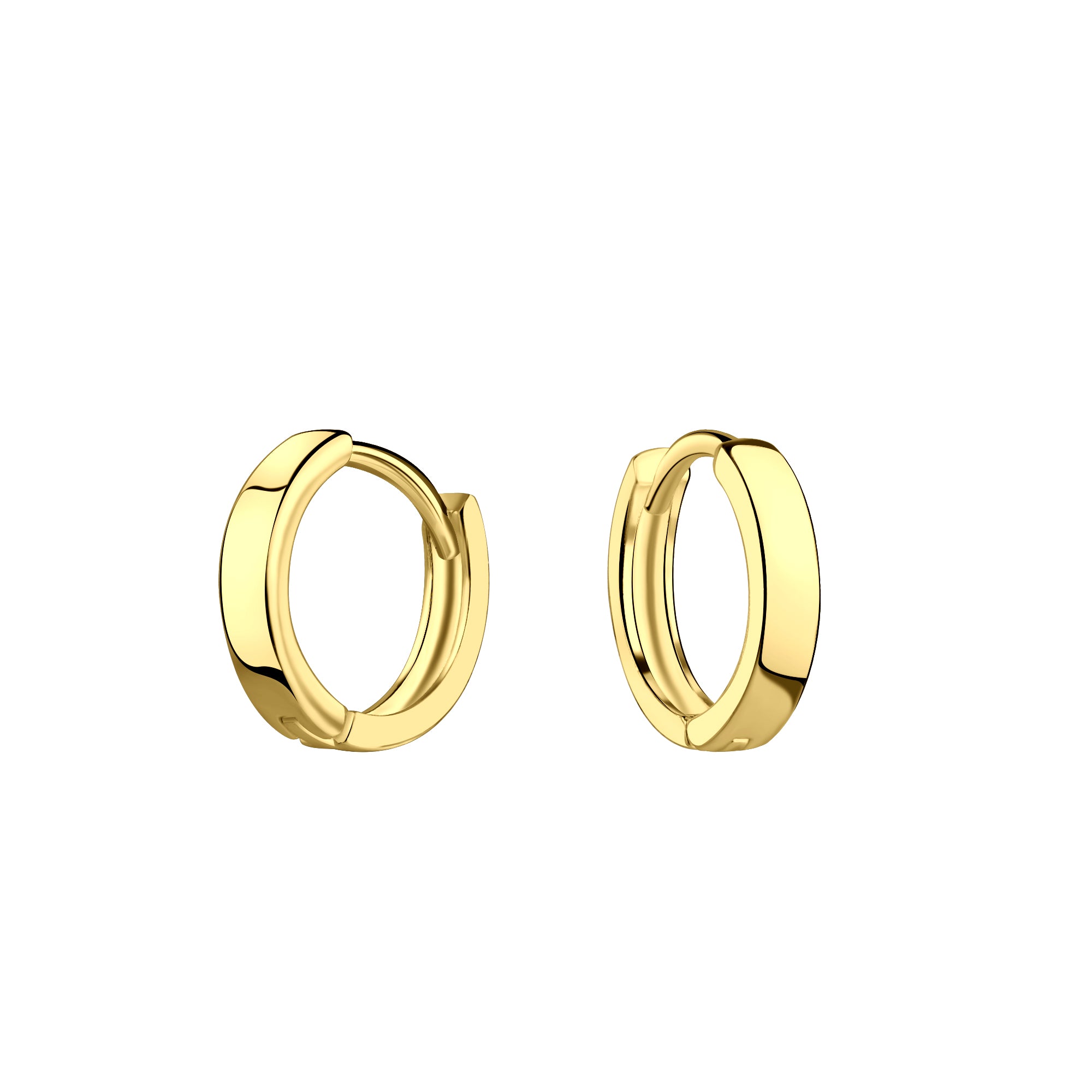 10mm Silver Huggie Earrings
