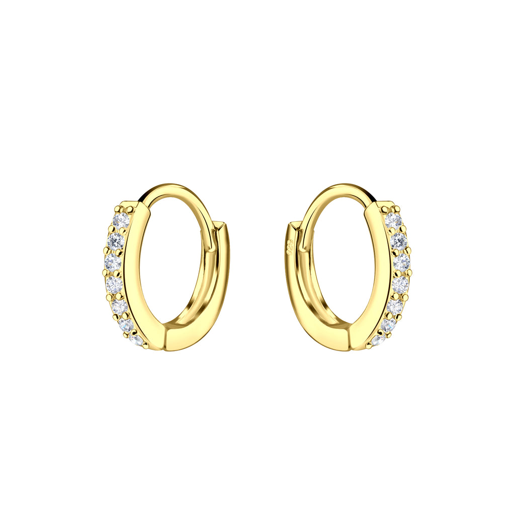 11mm Silver Huggie Earrings