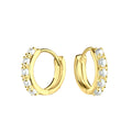 12mm Silver Pearl Huggie Earrings