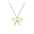 Silver Bow Necklace