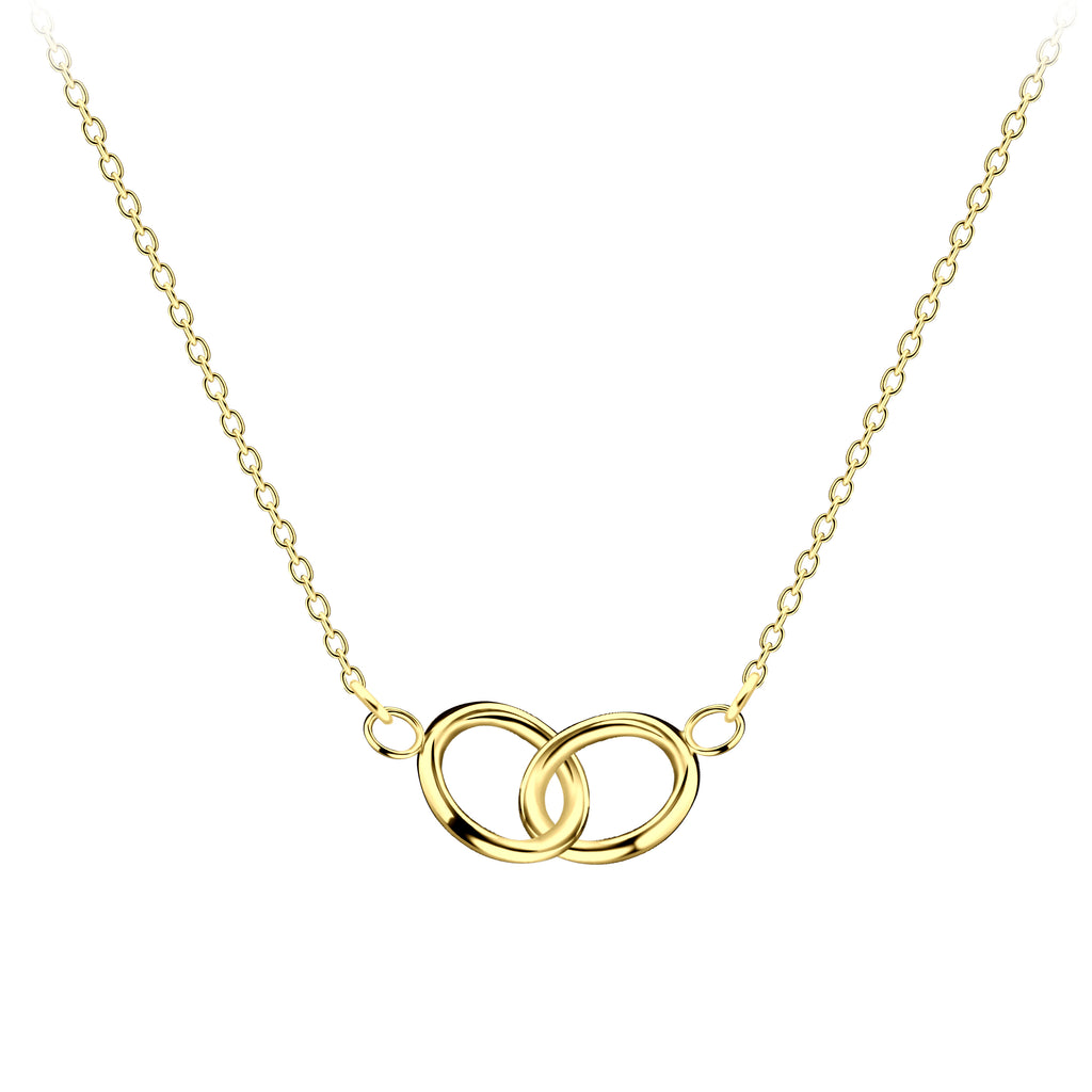 Silver Double Circle Necklace