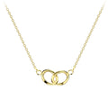 Silver Double Circle Necklace