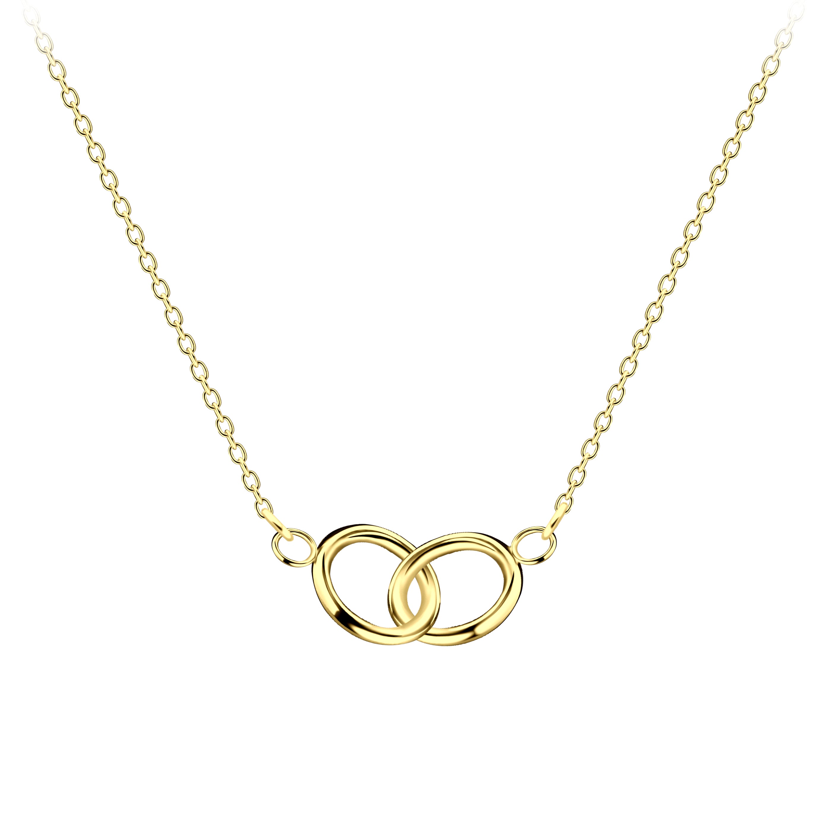 Silver Double Circle Necklace
