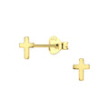 Silver Cross Stud Earrings