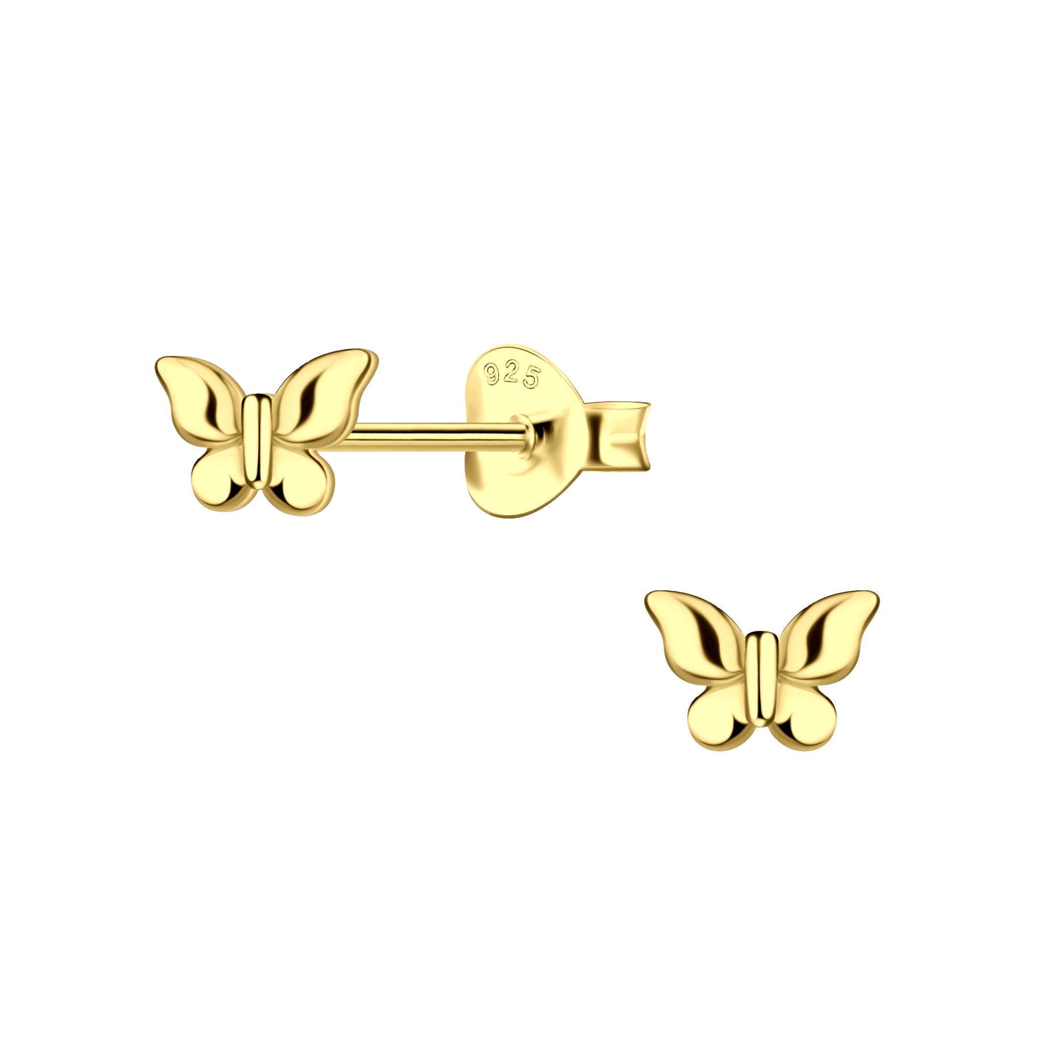 Silver Butterfly Stud Earrings