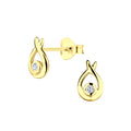 Silver Tear Drop Stud Earrings