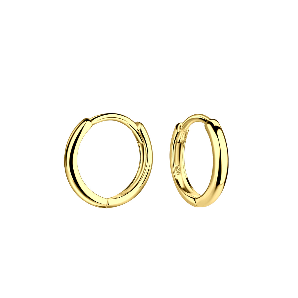 11mm Silver Huggie Earrings