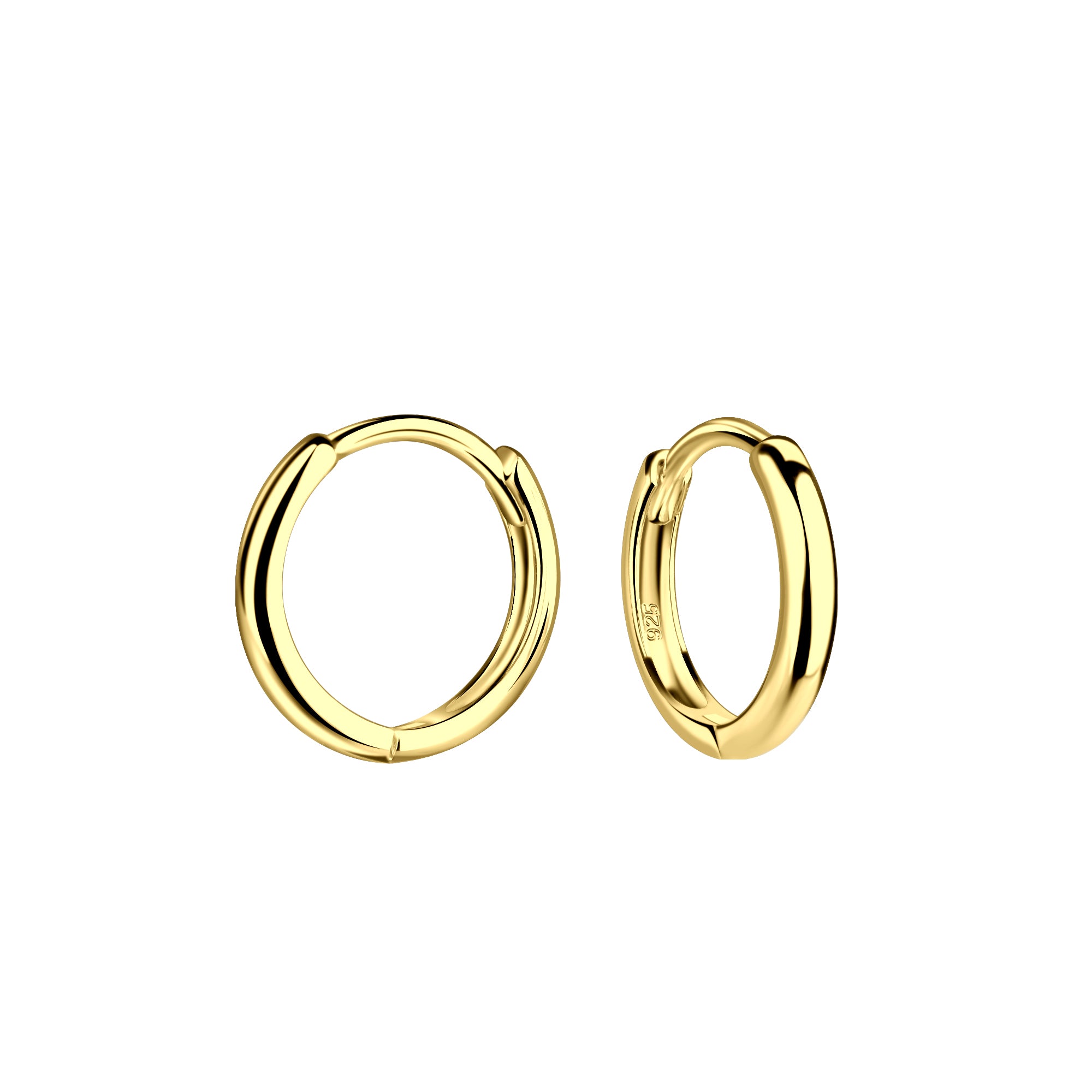 11mm Silver Huggie Earrings