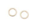 925 Sterling Silver Circle Push-Back Pink Gold Earrings