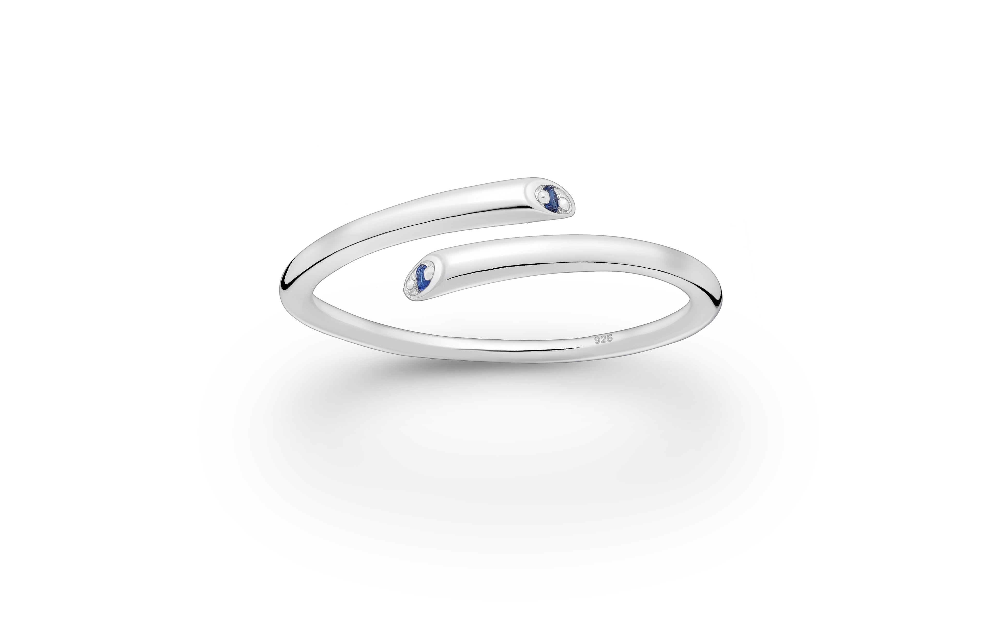 925 Sterling Silver Birthstone Adjustable Ring