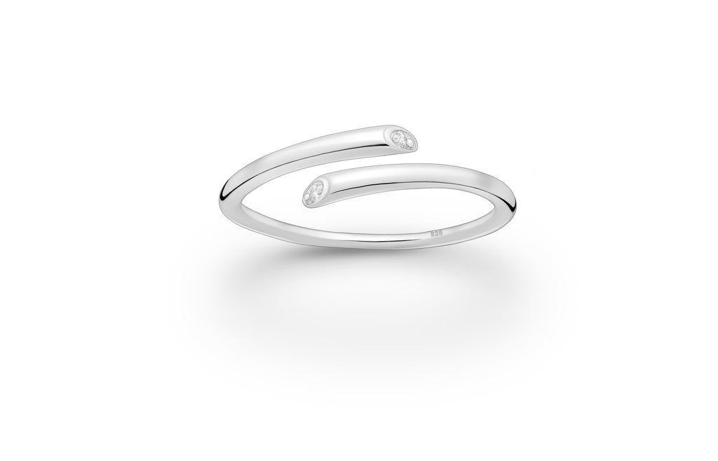 925 Sterling Silver Birthstone Adjustable Ring