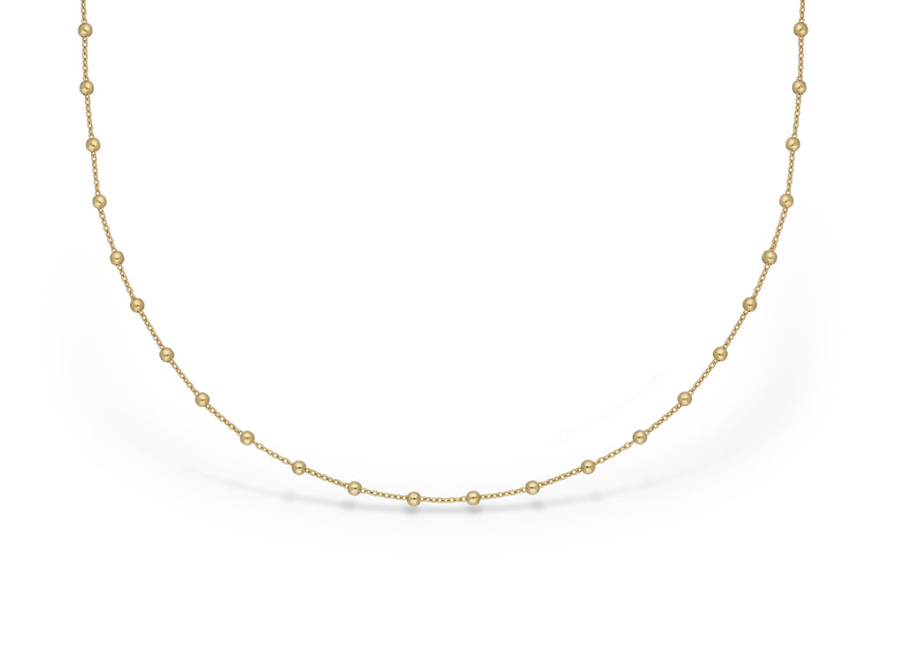925 Sterling Silver 1 mm Golden Choker