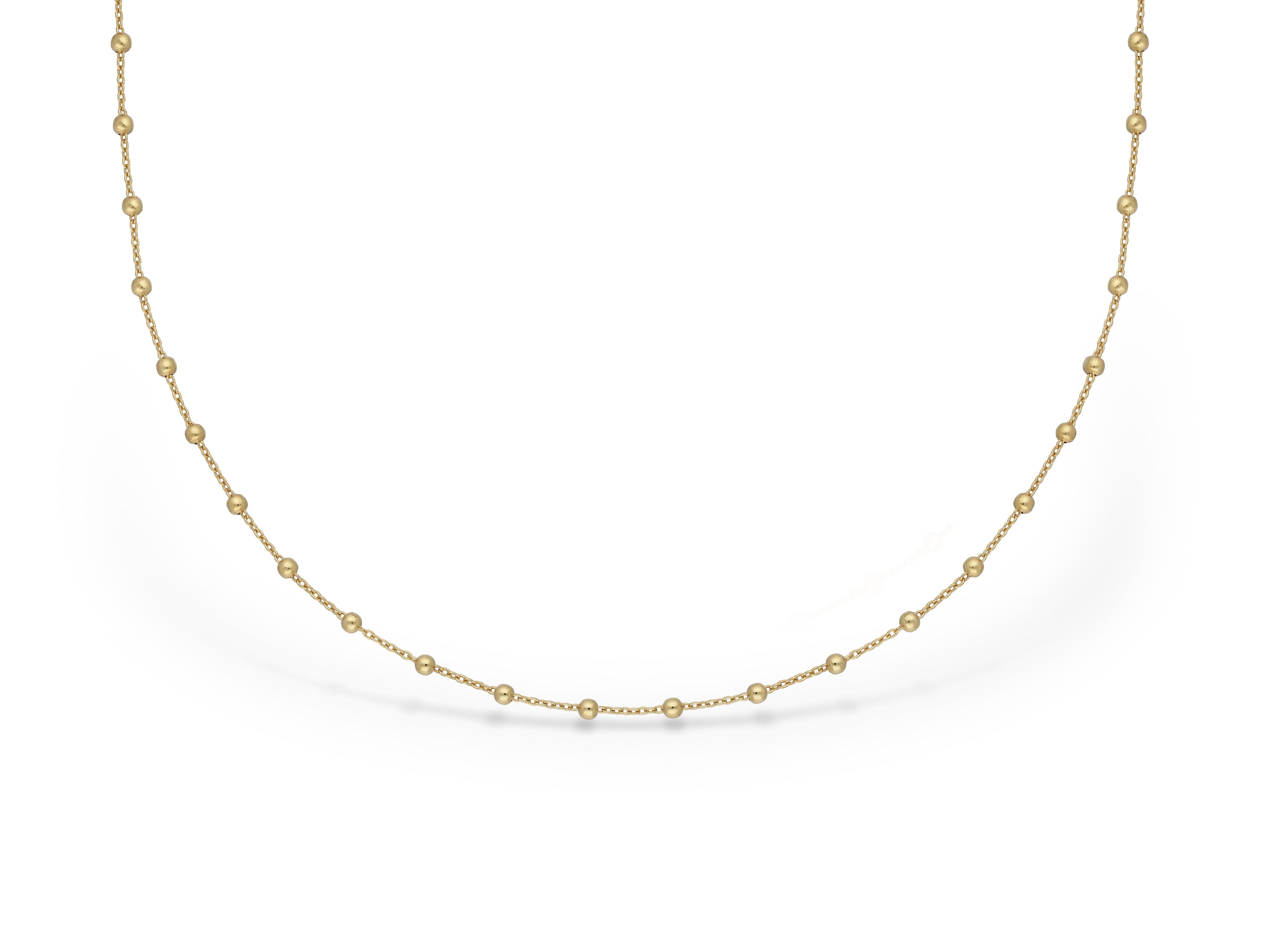 925 Sterling Silver 1 mm Golden Choker