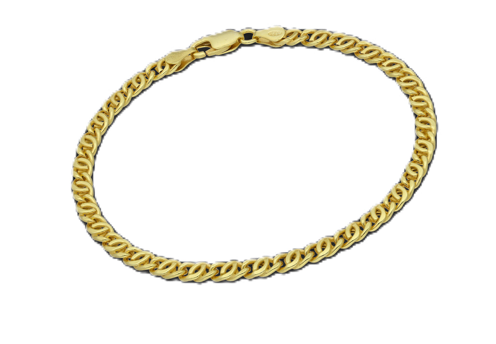 925 Sterling Silver Hollow Curb Bracelet
