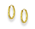 925 Sterling Silver Hoop Golden Earrings