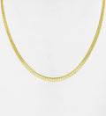 925 Sterling Silver Snake Necklace, Plated with 0.25 Micron 18K Yellow Gold, 2.6 mm Wide