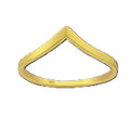 925 Sterling Silver Chevron Golden Ring