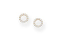 925 Sterling Silver Circle Push-Back Golden Earrings