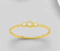 25 Sterling Golden Silver Ring