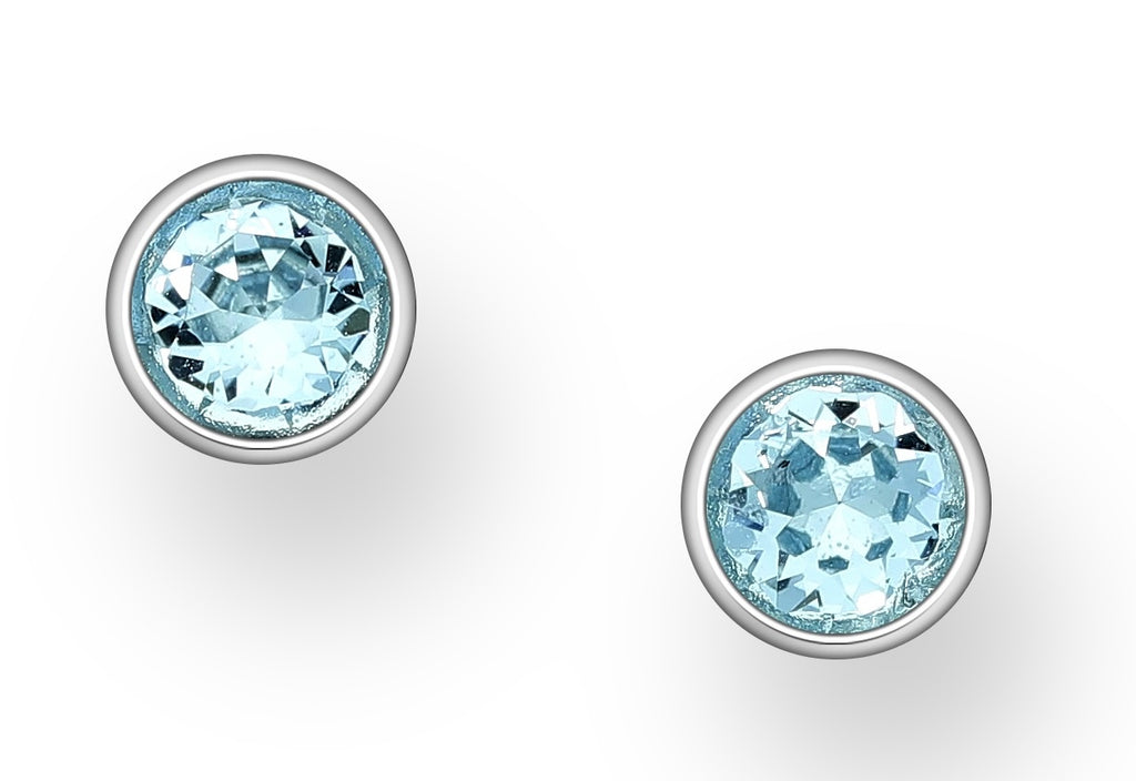 925 Sterling Silver Push-Back Austrian Earrings