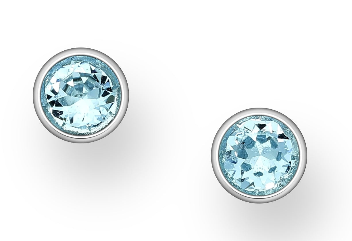 925 Sterling Silver Push-Back Austrian Earrings