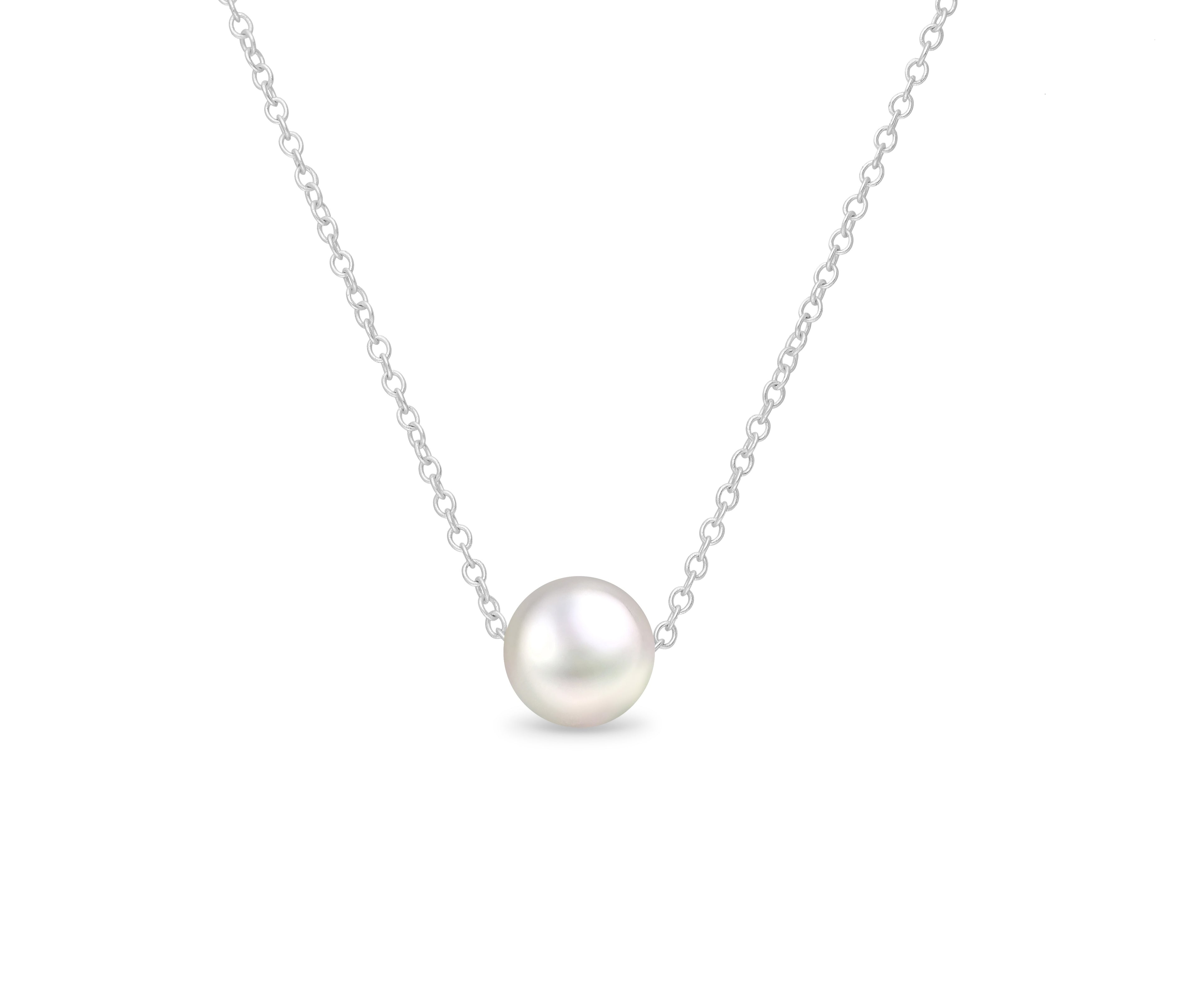 925 Sterling Silver Pearl Necklace