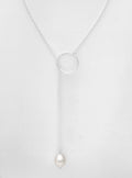 925 Sterling Silver Lariat Pearl Necklace