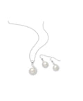 925 Sterling Silver Hook Earrings and Pendant Set