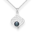 925 Sterling Silver Pearl Dyed Black Pendant