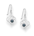 925 Sterling Silver Hook Dyed Black Pearl Earrings