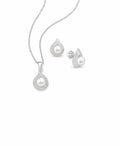 925 Sterling Silver Push-Back Earrings and Pendant Jewelry Set