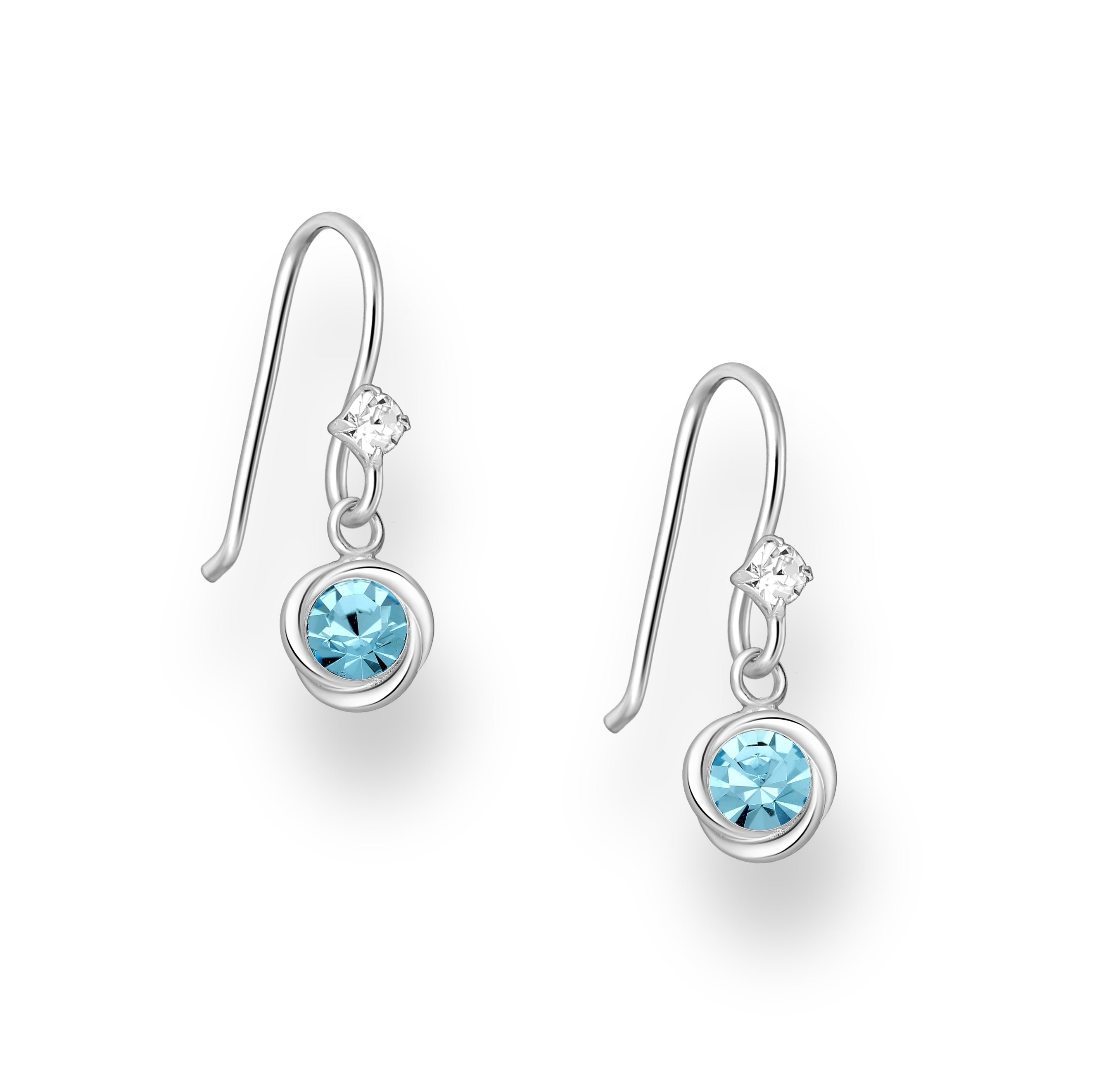 925 Sterling Silver Hook Crystal Earrings