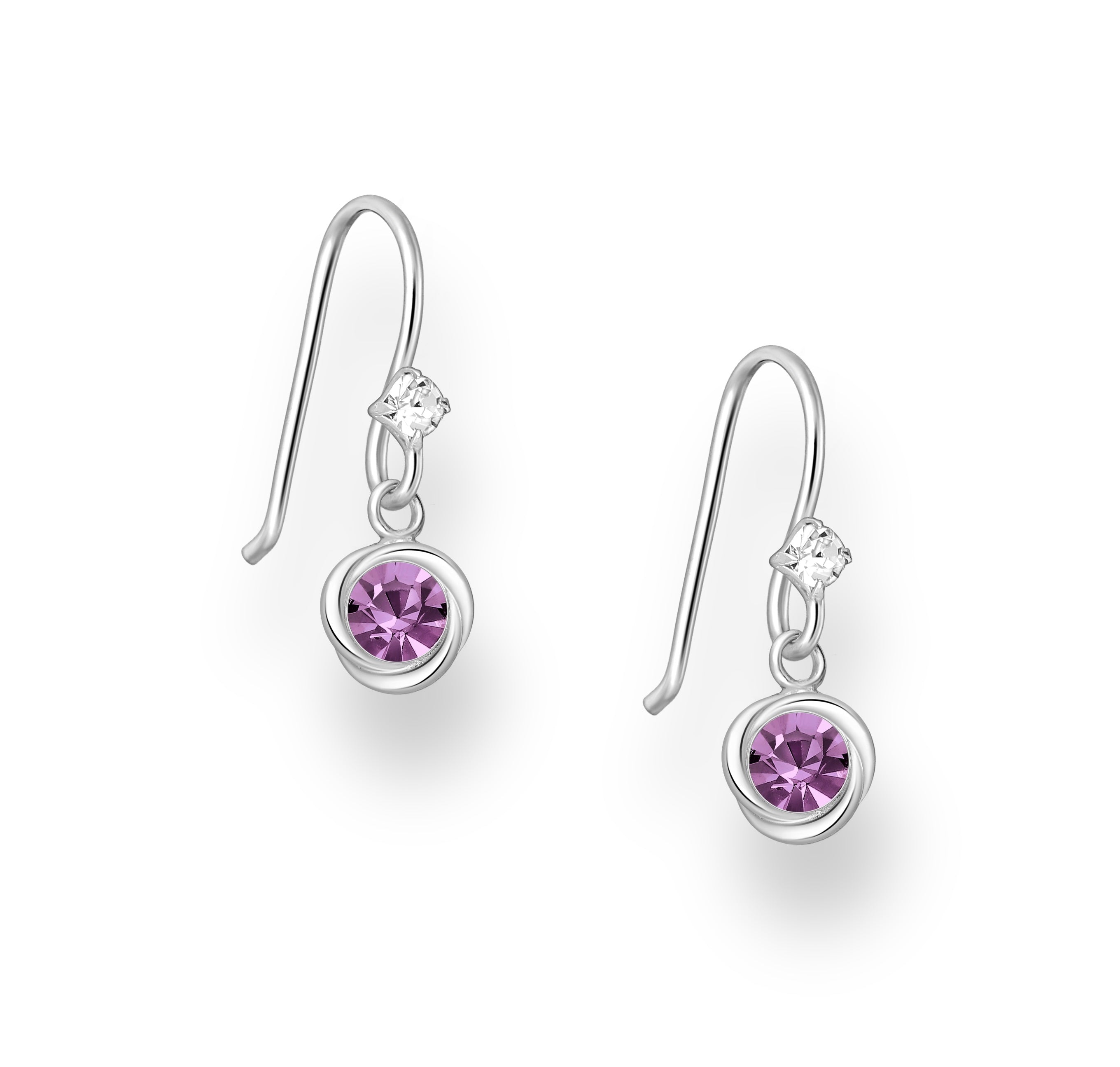 925 Sterling Silver Hook Crystal Earrings