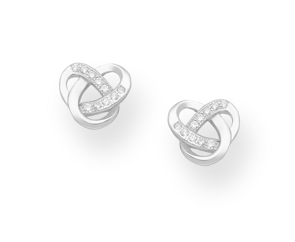 925 Sterling Silver Celtic Trinity Earrings