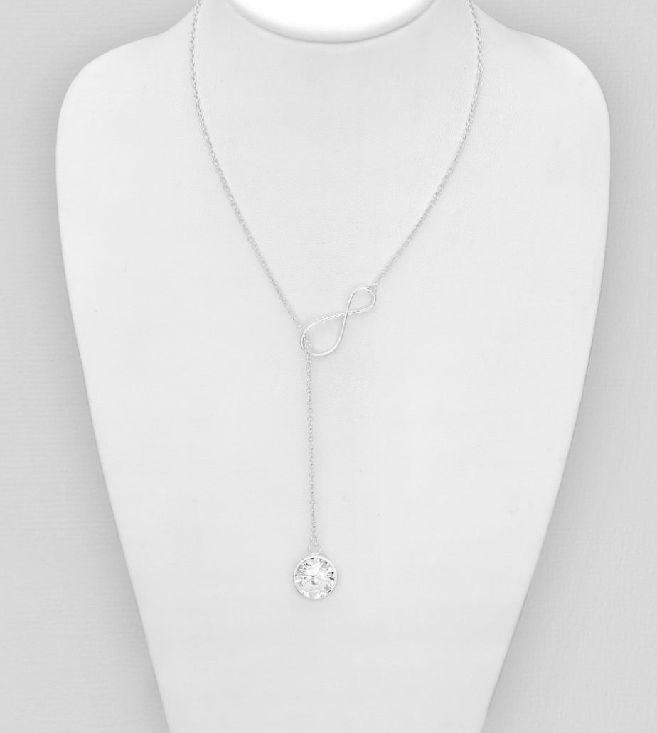 925 Sterling Silver Infinity Necklace