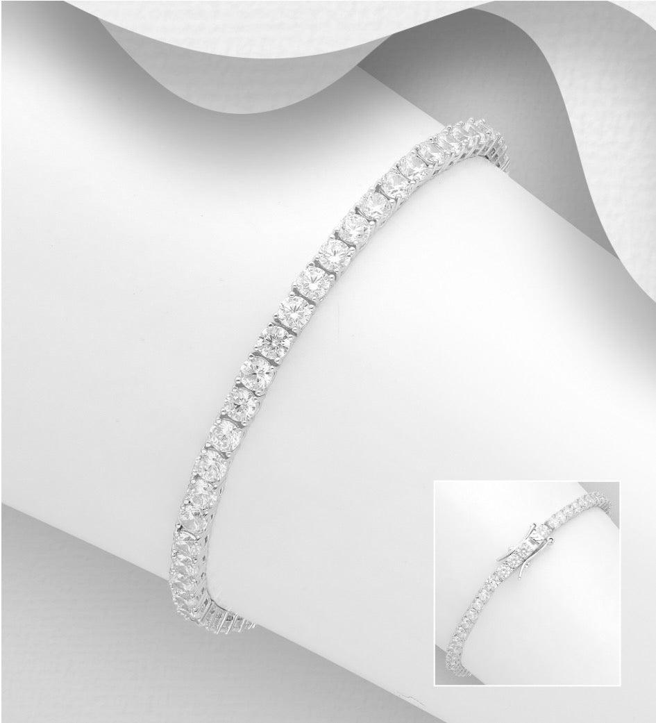 925 Sterling Silver Tennis Bracelet