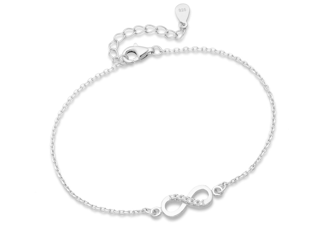 925 Sterling Silver Infinity Bracelet