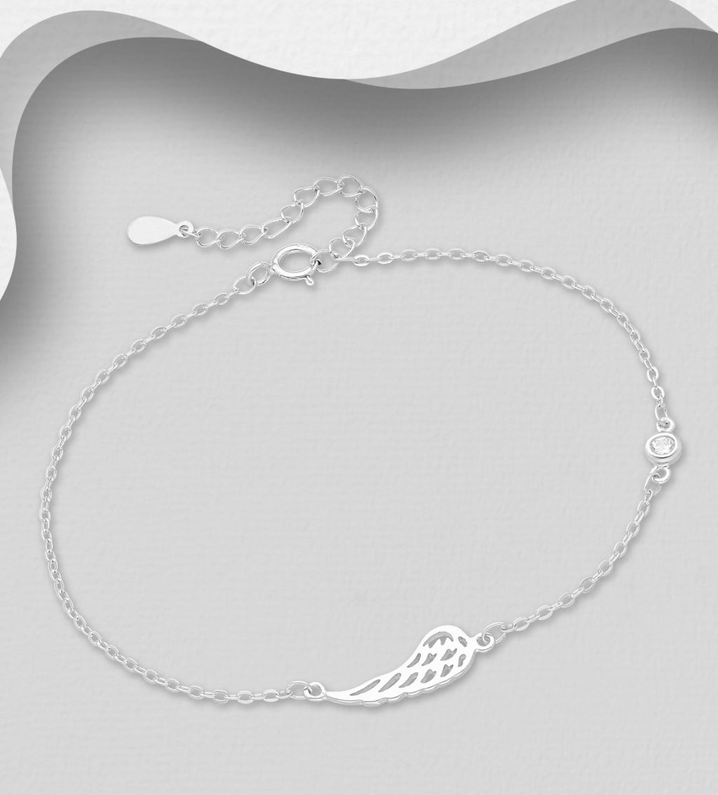 925 Sterling Silver Wing Bracelet