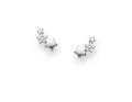 925 Sterling Silver Flower and Star Push-Back Earrings