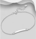 925 Sterling Silver Bar Bracelet