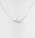 925 Sterling Silver Leaf Necklace