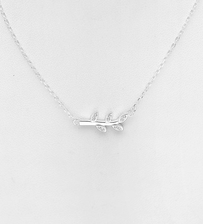 925 Sterling Silver Leaf Necklace