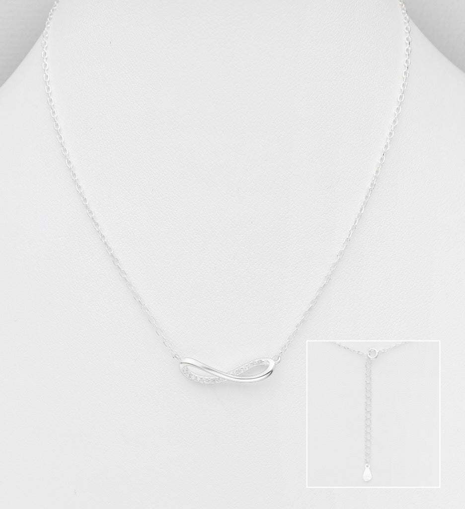 925 Sterling Silver Infinity Necklace