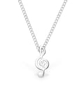 925 Sterling Silver Music Notes Necklace