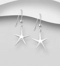 925 Sterling Silver Starfish Hook Earrings