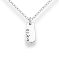 925 Sterling Silver "BELIEVE" Pendant