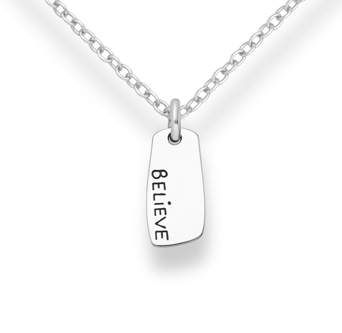 925 Sterling Silver "BELIEVE" Pendant