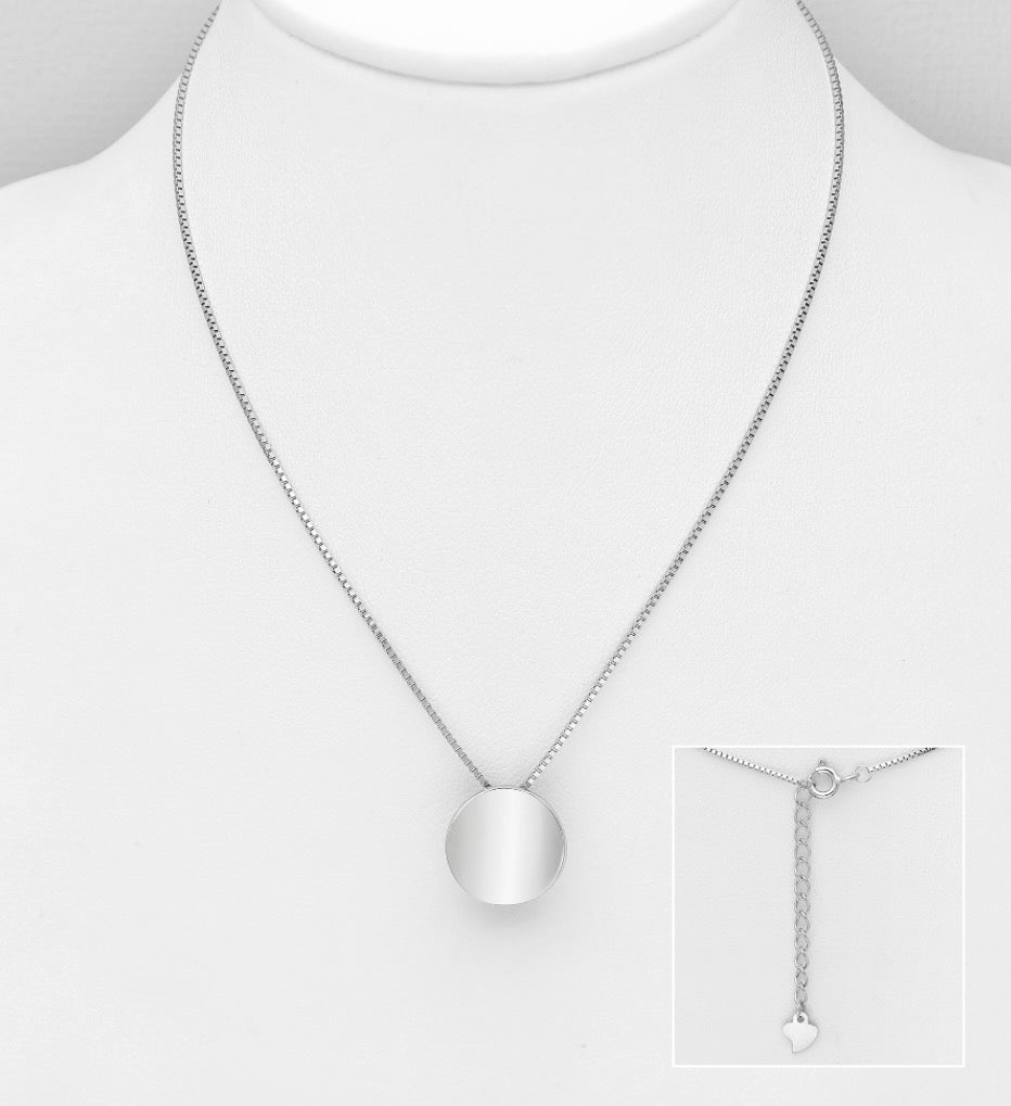 925 Sterling Silver Circle Necklace