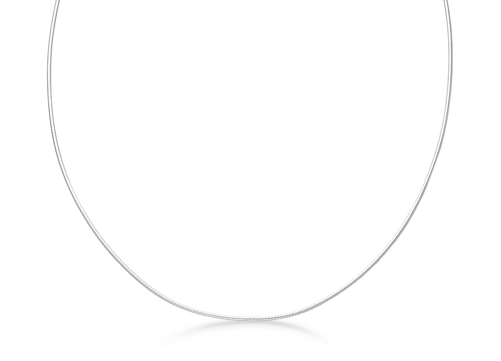 925 Sterling Silver Snake (Round) Chain, 1 mm Wide