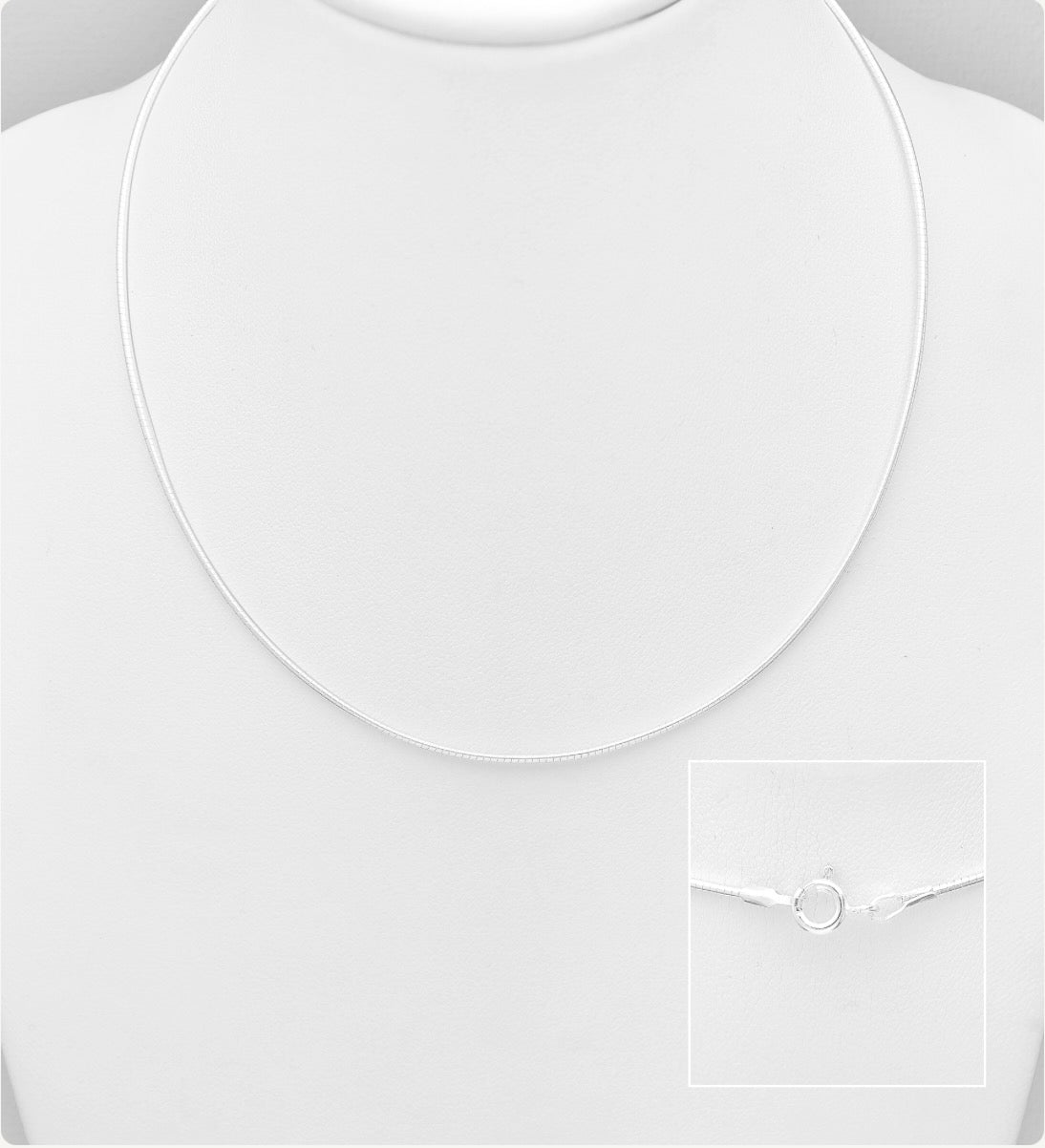 925 Sterling Silver Snake (Round) Chain, 1 mm Wide